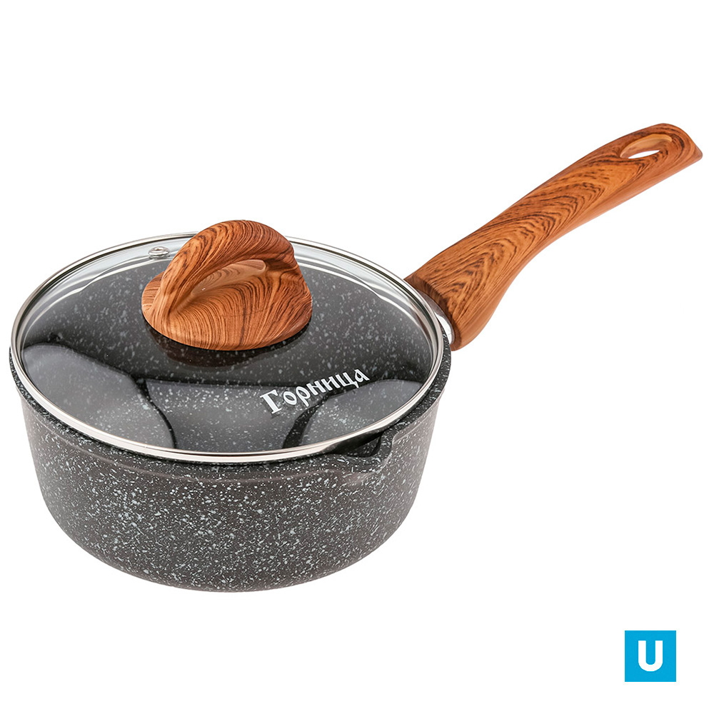 Ковш 1,5л. Гармония МРАМОР пласт/руч. с кр. (п/у), кш1811мр