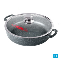 Жаровня 280/70 3,5л. Гранит Induction лит/руч. с кр. (п/у), Иж2832аг