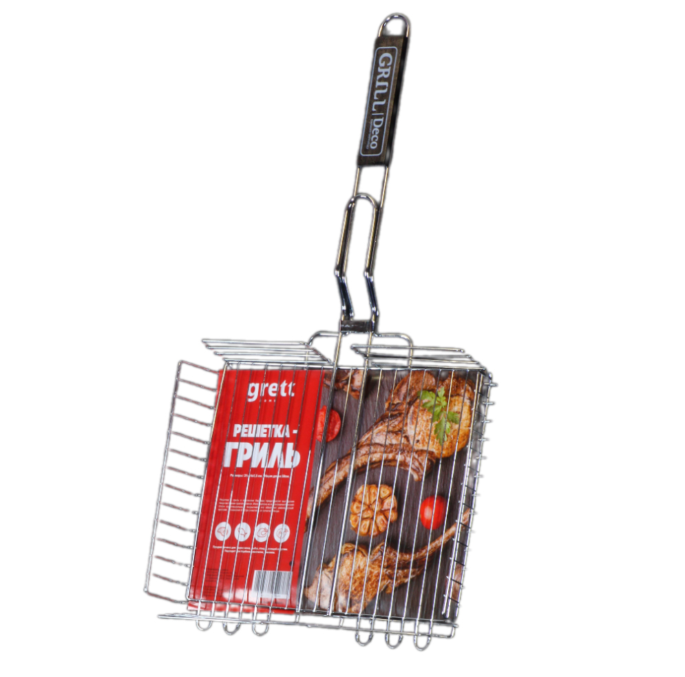 Решетка гриль для барбекю 31*24*5см длина 67см тол.прута 2мм. Арт.UC-BBQ01