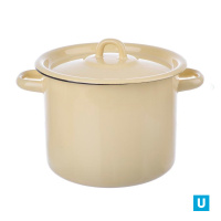  Кастрюля цилиндрическая 3.5 л палевая с петлей 