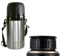 Термос ДН-1,25 л "Дорожный" с узким горлом на ремне 1с673