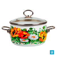 Кастрюля сф. 1,5л "Floristeria", белосн., 1SA165S***