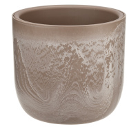 Кашпо МИКРИТ D220мм 3,7л со вставкой бежевый слайн