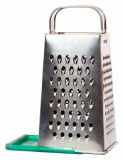 Терка универсальная  с мет/ручкой и пласт/крышкой - дозатором бел жесть Размер 11х8,5х22 см