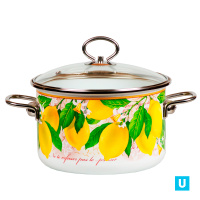 Кастрюля цил. 3,0л "Лайм/Limon", белосн., 1SB205S	 