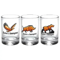 Набор стопок  "Гладкий" 50 мл "Дикий и свободный" 6шт