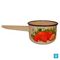Ковш цил. 1,5л, крем., с рис. 1с42с 