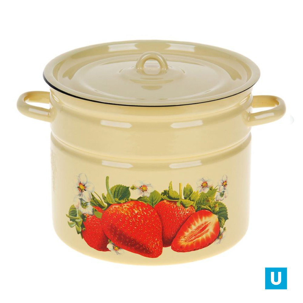  Бак 20 л декор Клубника садовая, палевый