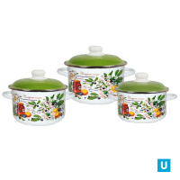 Набор из 3 пред.№02 "Вкусный компот", белосн.цил. 2,0; 3,0; 4,0 л, 6KB021M