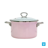 Кастрюля цилиндрическая Розовый 4л 20см, 17-RБ1614СНк