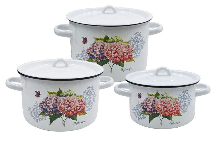 Набор из 3 пред.№33 "Розовая гортензия", белосн., 1с33