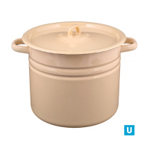  Кастрюля цилиндрическая 9 л палевая