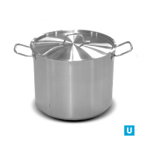 Бак нержавеющий 13л., Арт.NB-13-28-22 (d 28см, h 22см) ТРС Капсульное дно индукция