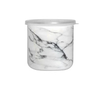 Банка для сыпучих 1л (белая) Белый мрамор,40704-072/4.03