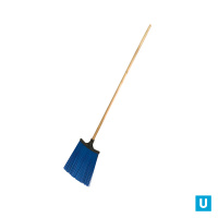 Метла «Плоская» с черенком полипропилен, ширина 220 мм, длина 300 мм, чер/берез 120 см