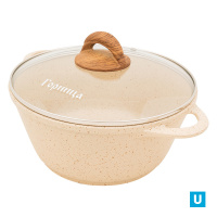 Кастрюля 3,0л. Гармония ОНИКС лит/руч. с кр. (п/у), к2433он