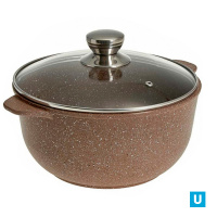 Кастрюля-казан 4 л "Алтай" Мрамор, а/п, ст/кр, инд. упаковка