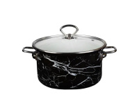 Кастр.цил.об. 3,7л (черная) Черный мрамор,72315-553/4.01