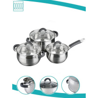 Набор кастрюль  6пр [ИРИДА] (2,9л+3,9л) + 1,9л ковш