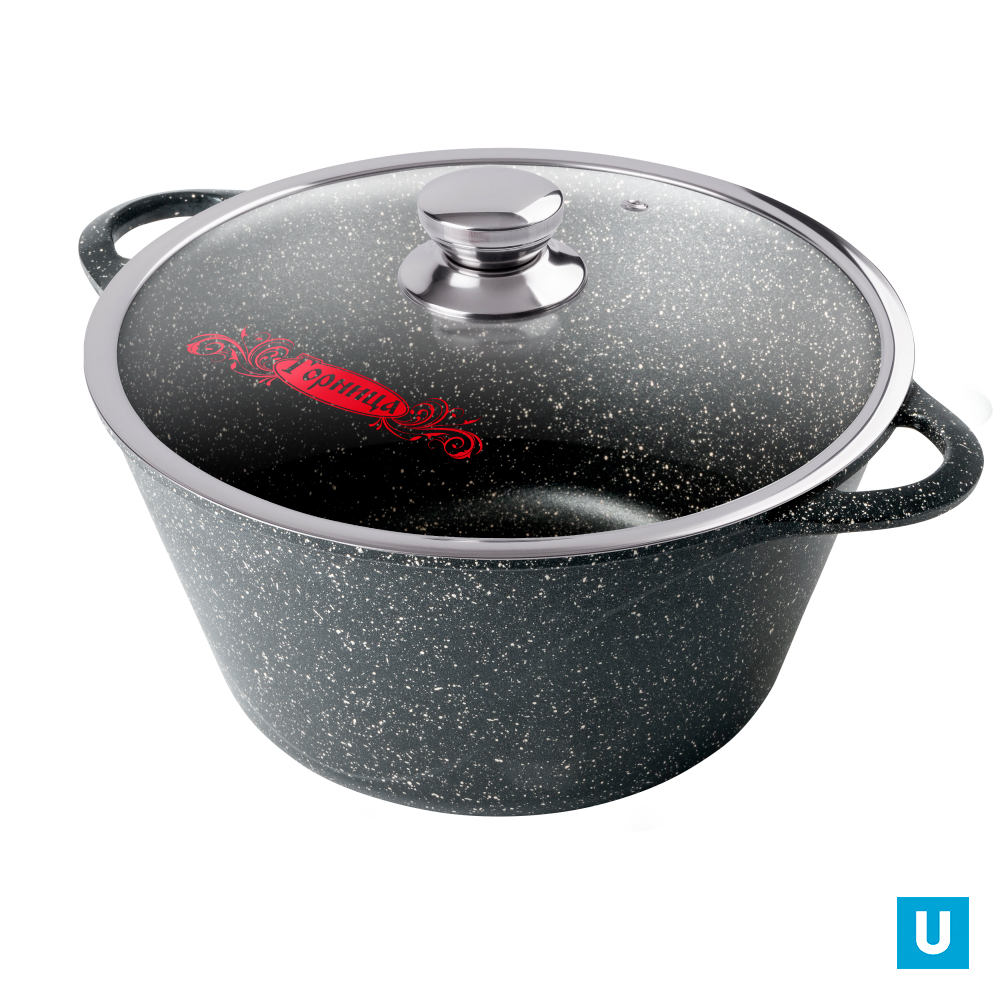 Кастрюля 4л. Гранит Индукция лит/руч. с кр. (п/у), Ик2633аг