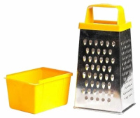 Тёрка универсальная с пластмассовой круглой ручкой и пласт/контейнером (450мл) Размер 11х8,5х28 см