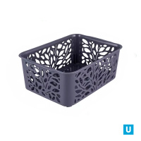 Корзина "LEAVES" 4л 258х186х100мм (серый)