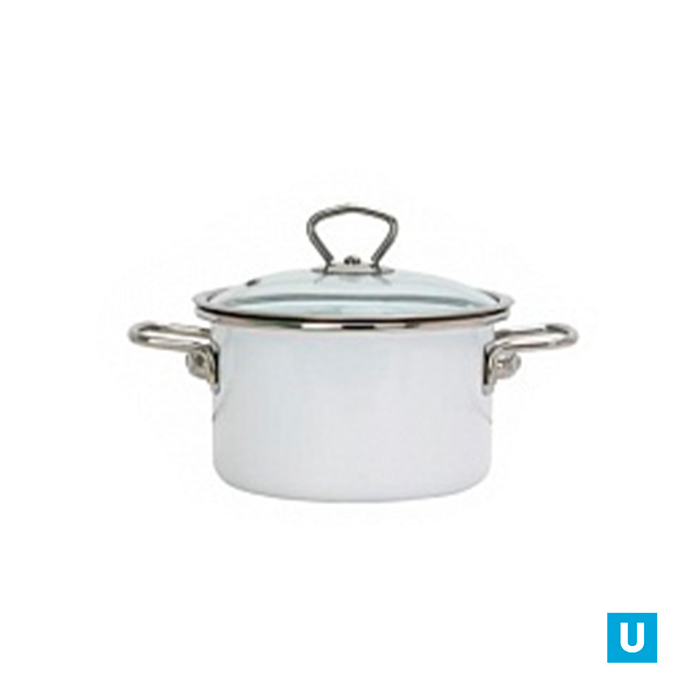 Кастрюля цилиндрическая Белый 2л 16см, 01-RБ1610СНк