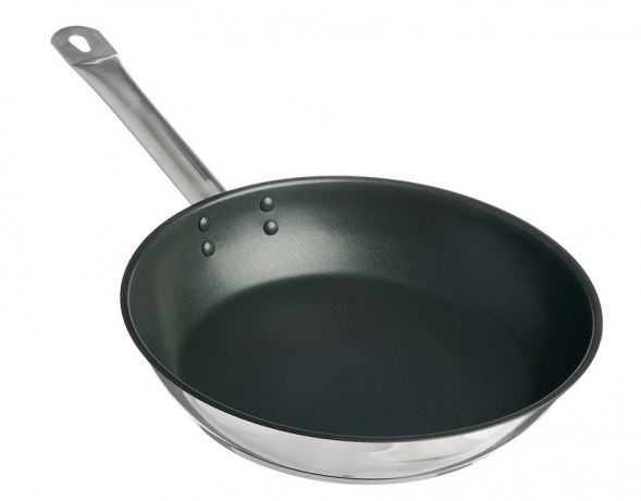 Сковорода 28см б/кр а/п [СТАЙЛ] корпус 1,8мм индукц.дно ТРС 3,6мм, покрытие Xylan