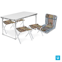 Набор стол+стулья (ССТ-К2/1 металлик-хант)