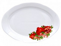 Блюдо овальное 330 мм ф.653 "Идиллия" Гранат