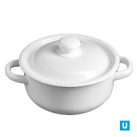  Кастрюля цилиндрическая 1,5 л светлая с пл.кнопкой