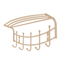 Вешалка Ника-Премиум 4 с полк  5 крючков ВНП4 беж металлик