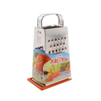 Терка универсальная  с мет/ручкой и пласт/крышкой - дозатором бел жесть СЫРНОЕ НАПОЛНЕНИЕ 11х8,5х22 