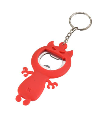 Открывашка-брелок  из силикона и нержавеющей стали, арт. SOP03   АКЦИЯ!