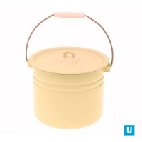 Ведро цельноутянутое с крышкой 9л. светлое или палевое