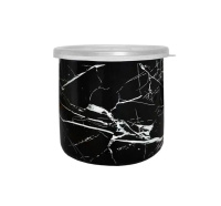 Банка для сыпучих 1л (черная) Черный мрамор,40715-073/4.03