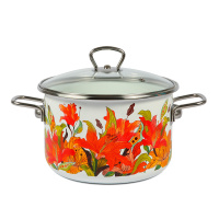 Кастрюля цил. 4л, белосн.,"Лилианна/Lilianna"",  1SD205S