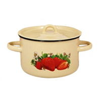Кастрюля цил. 2,9л, крем., с рис. 1с16с/1