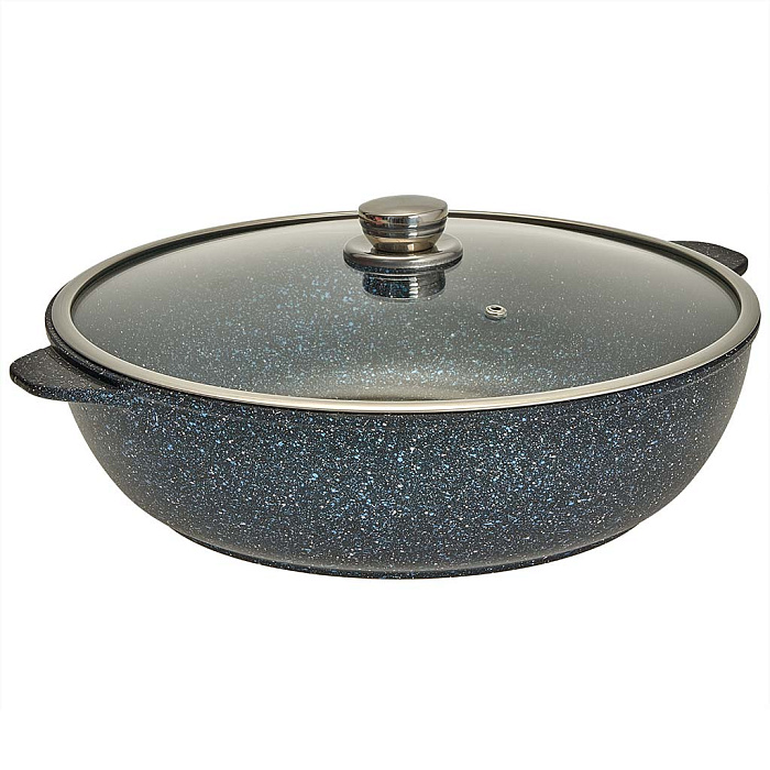 Жаровня 32см.,серии"Мегалит 14",Гранит а/п, ст./кр.