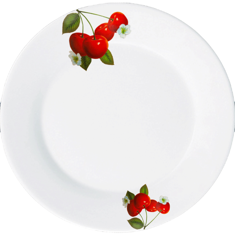 Тарелка плоская "Вишня", Д20 см , арт. ДФ-ТП20-3