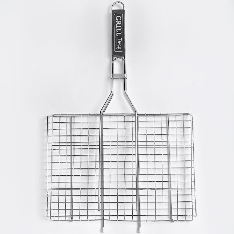 Решетка гриль для барбекю 35*26*2см длина 59см тол.прута 1,6мм. Арт.UC-BBQ06