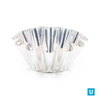 Форма для выпечки ромовой бабы большая + (Белая жесть 0,25мм Ø 140 мм   h 62 мм  )