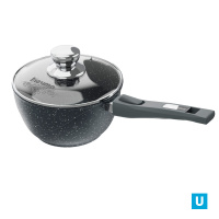 Ковш 1,2л АП Гранит star со съемной ручкой и стеклянной крышкой арт.081803