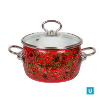 Кастрюля сф. 3л  "Империя/Imperio",  вишн, 8SA205S