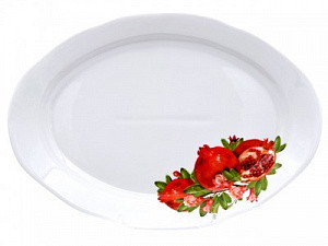 Блюдо овальное 330 мм ф.653 "Идиллия" Гранат