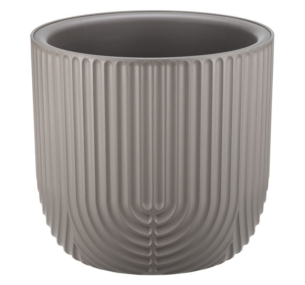 Кашпо РАМОНА D220мм 3,7л со вставкой французcкий серый