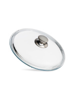 Крышка жаропрочн. стекло 260мм металл. ручка TM Горница, КрМ260