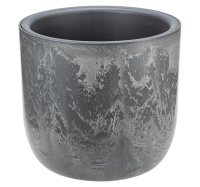 Кашпо МИКРИТ D220мм 3,7л со вставкой серый слайн