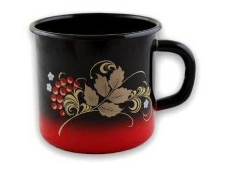  Кружка 1 л декор чёрная