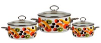 Набор из 3 пред.№13 "Фрукты/Fruits", белосн., 1DA135S	